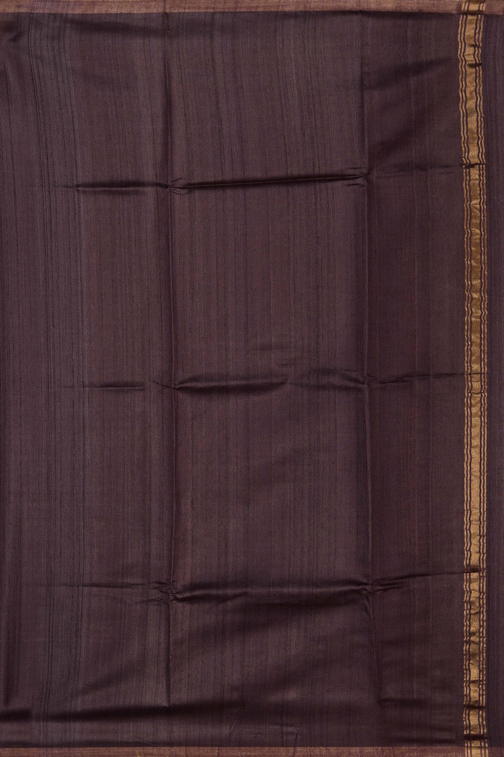 Image of Tussar Silk Brown Dhoti With Kanduva (8 X 4)